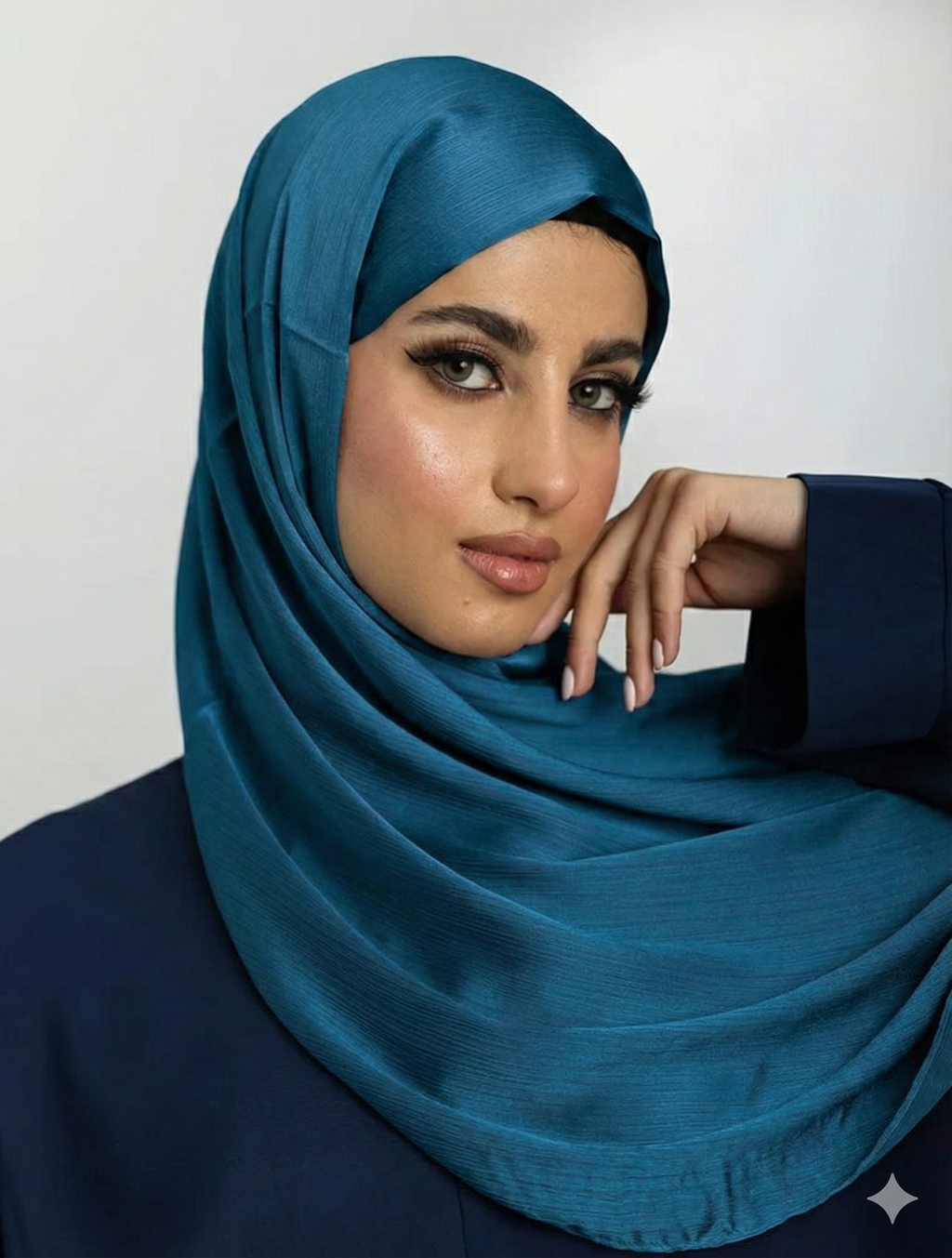 Muna Satin Maroon Teal