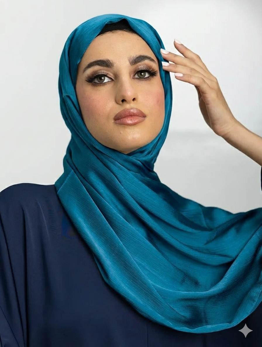 Muna Satin Maroon Teal