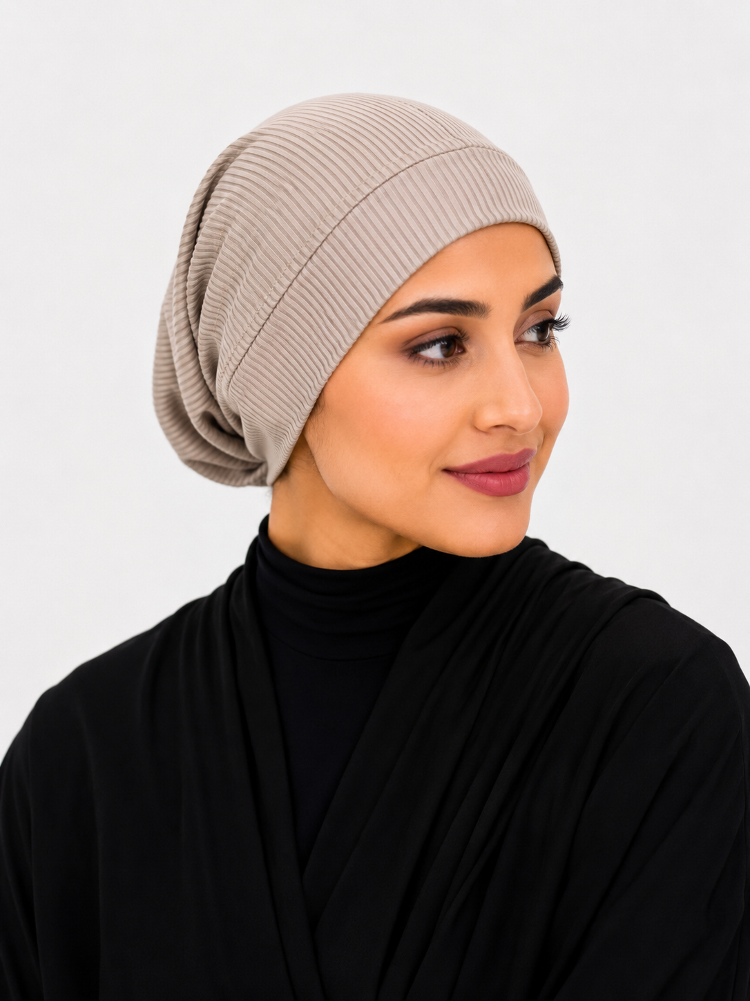 Pale grey Jersey tube cap