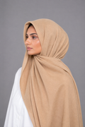 Modal Cotton Hijab | Warm Beige / Camel | 2 Meter