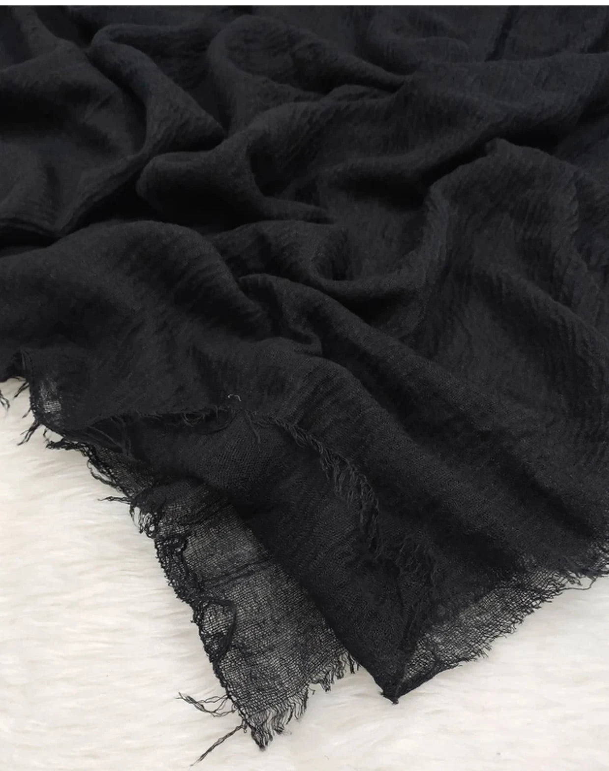 Cotton Crinkle -Black