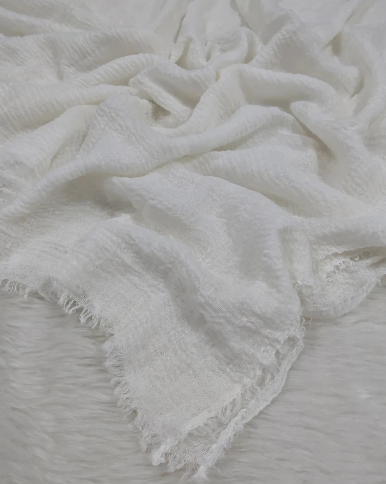 Cotton Crinkle -White
