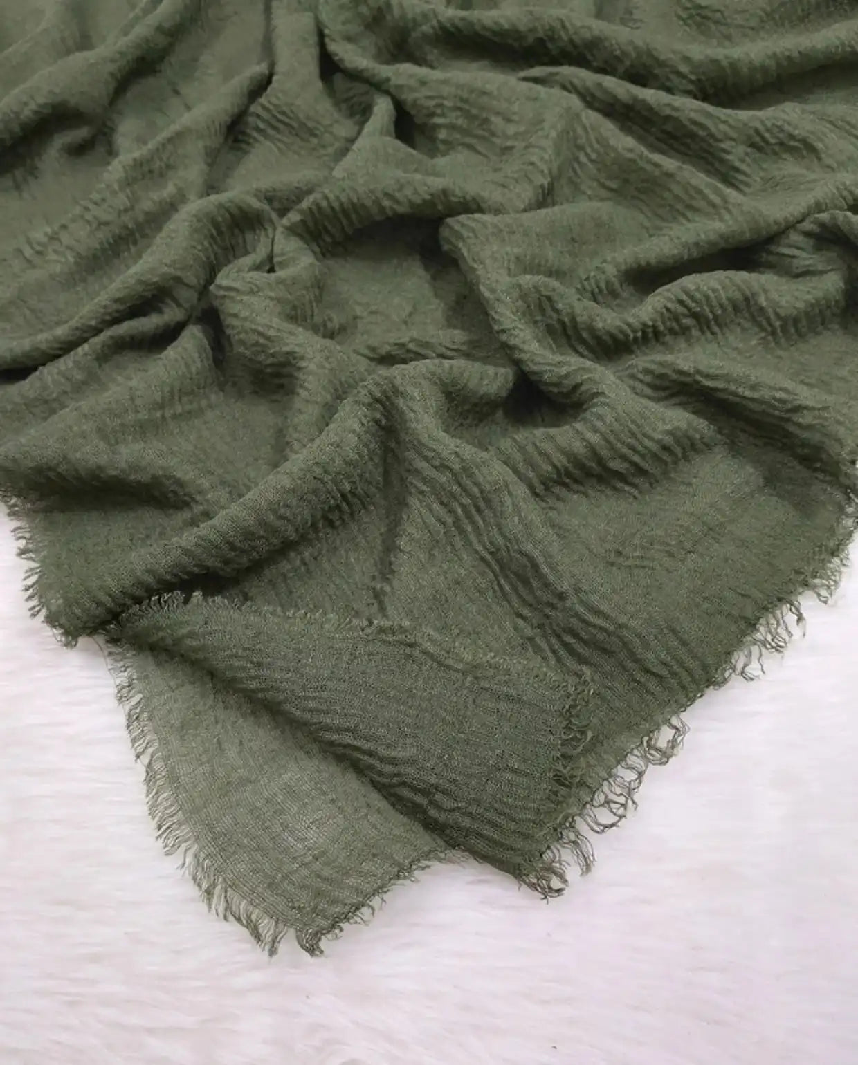 Cotton Crinkle Green