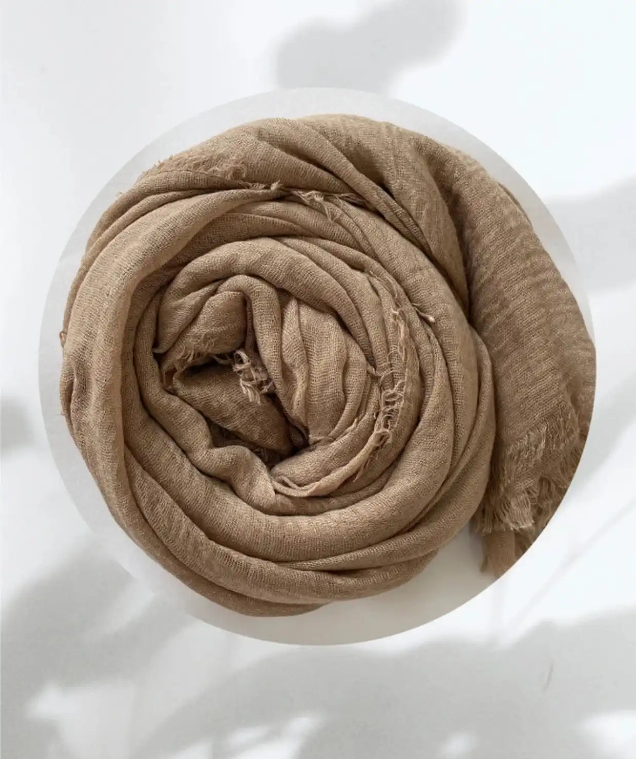 Cotton Crinkle Light Brown