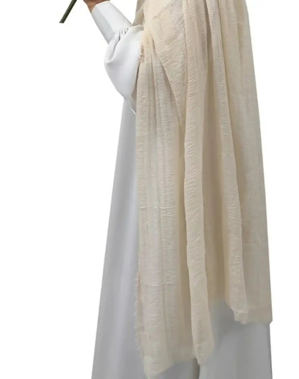 Cotton Crinkle Sky White
