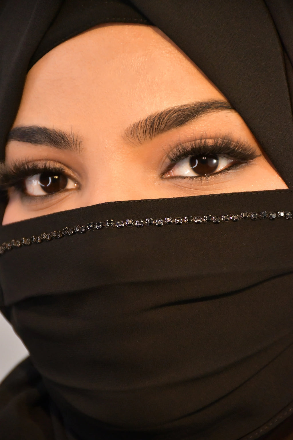 Black Diamond Handwork Premium Hijab Friendly Mask