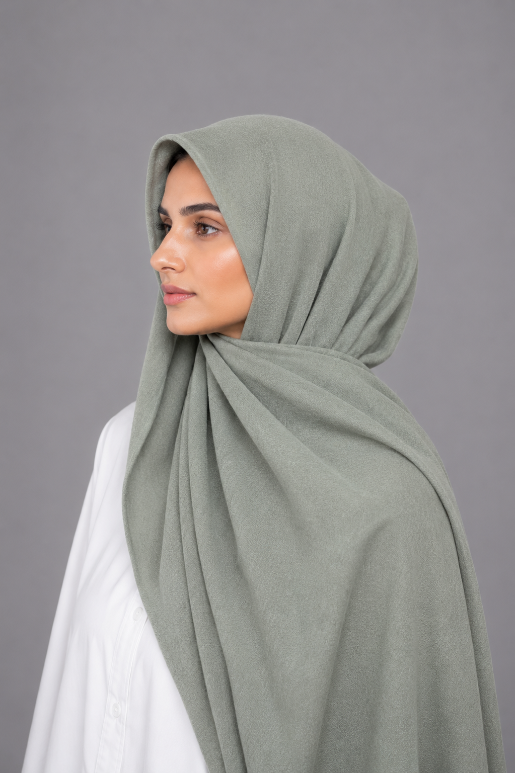 Modal Cotton Hijab | Sage Green | 2 Meter