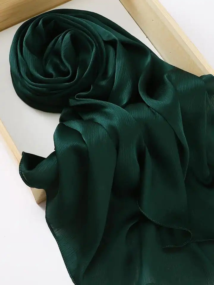 Muna Satin Black Bottle Green