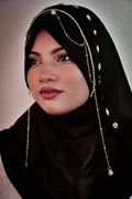 BLACK JHOOMAR LITE- INSTANT READY TO WEAR MAKHNI STYLE HIJAB