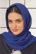 1026 Royal  Blue Chiffon Georgette Hijab