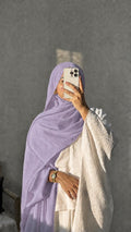 Light Lavender Chiffon Georgette Hijab 185 cm 75cm
