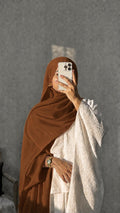 Caramel Brown Premium Georgette Hijab