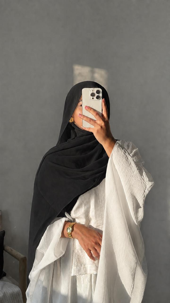 Classic Black Premium Georgette Hijab