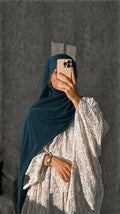 Deep Teal Premium Georgette Hijab