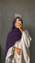 Deep Plum Purple Premium Georgette Hijab