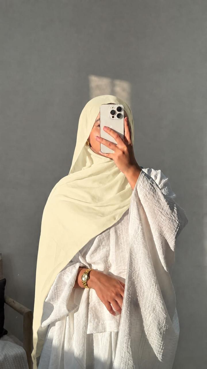 Vanilla Cream Premium Georgette Hijab