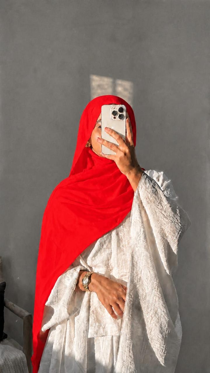 Vibrant Red Premium Georgette Hijab