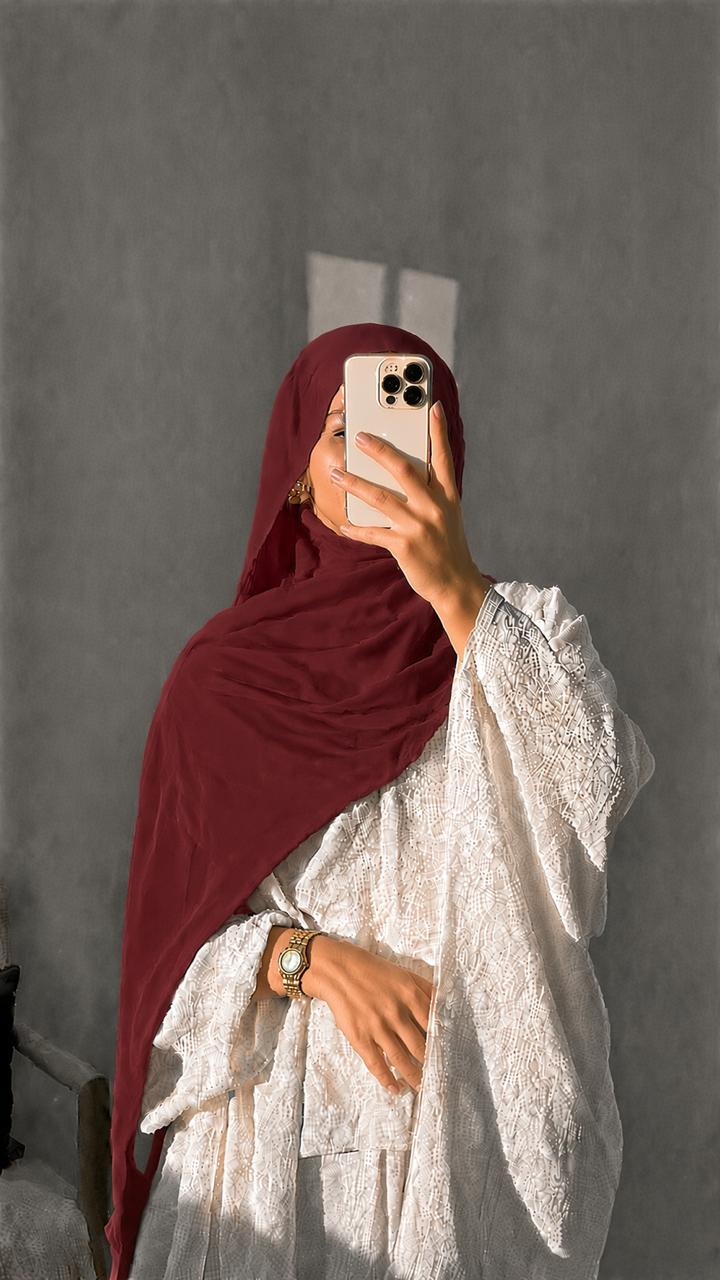 Maroon Premium Georgette Hijab