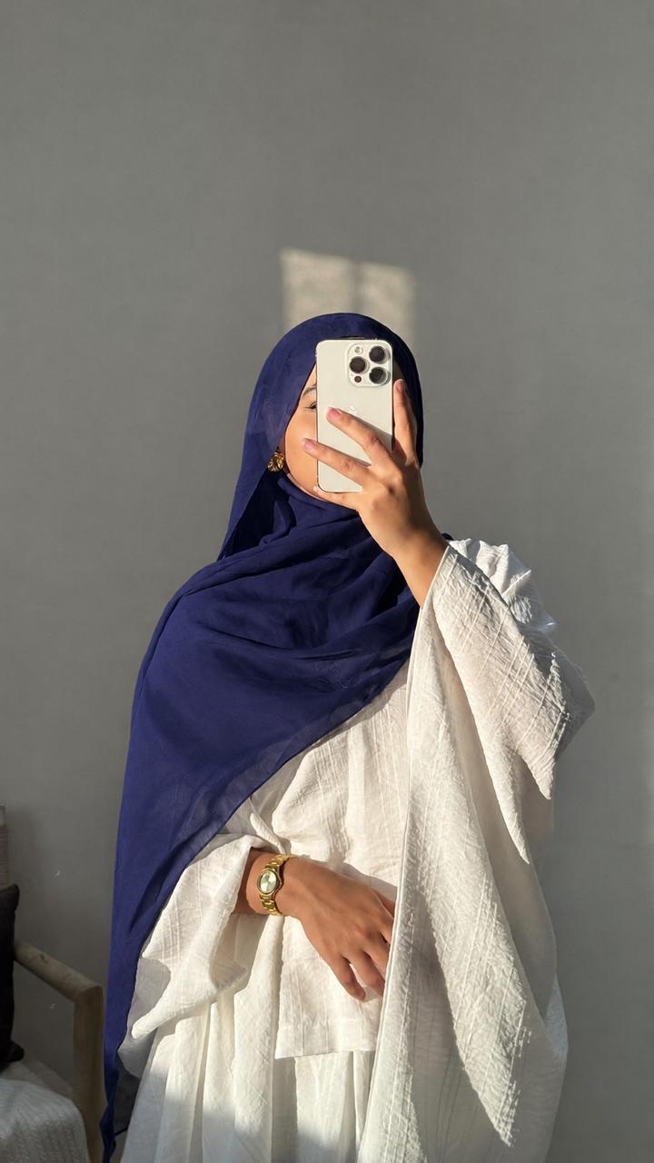 Navy Blue Premium Georgette Hijab