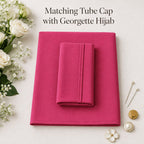 Premium Matching Georgette Hijab with Same Colour Tube Cap