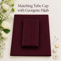 Premium Matching Georgette Hijab with Same Colour Tube Cap
