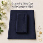 Premium Matching Georgette Hijab with Same Colour Tube Cap