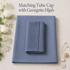 Premium Matching Georgette Hijab with Same Colour Tube Cap