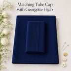Premium Matching Georgette Hijab with Same Colour Tube Cap