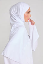 Premium WINTER WHITE JERSEY HIJAB