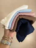 Premium Muna Satin Hijab combo pack of 5 – Soft & Elegant Plain Satin Scarf