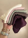 Premium Muna Satin Hijab combo pack of 5 – Soft & Elegant Plain Satin Scarf