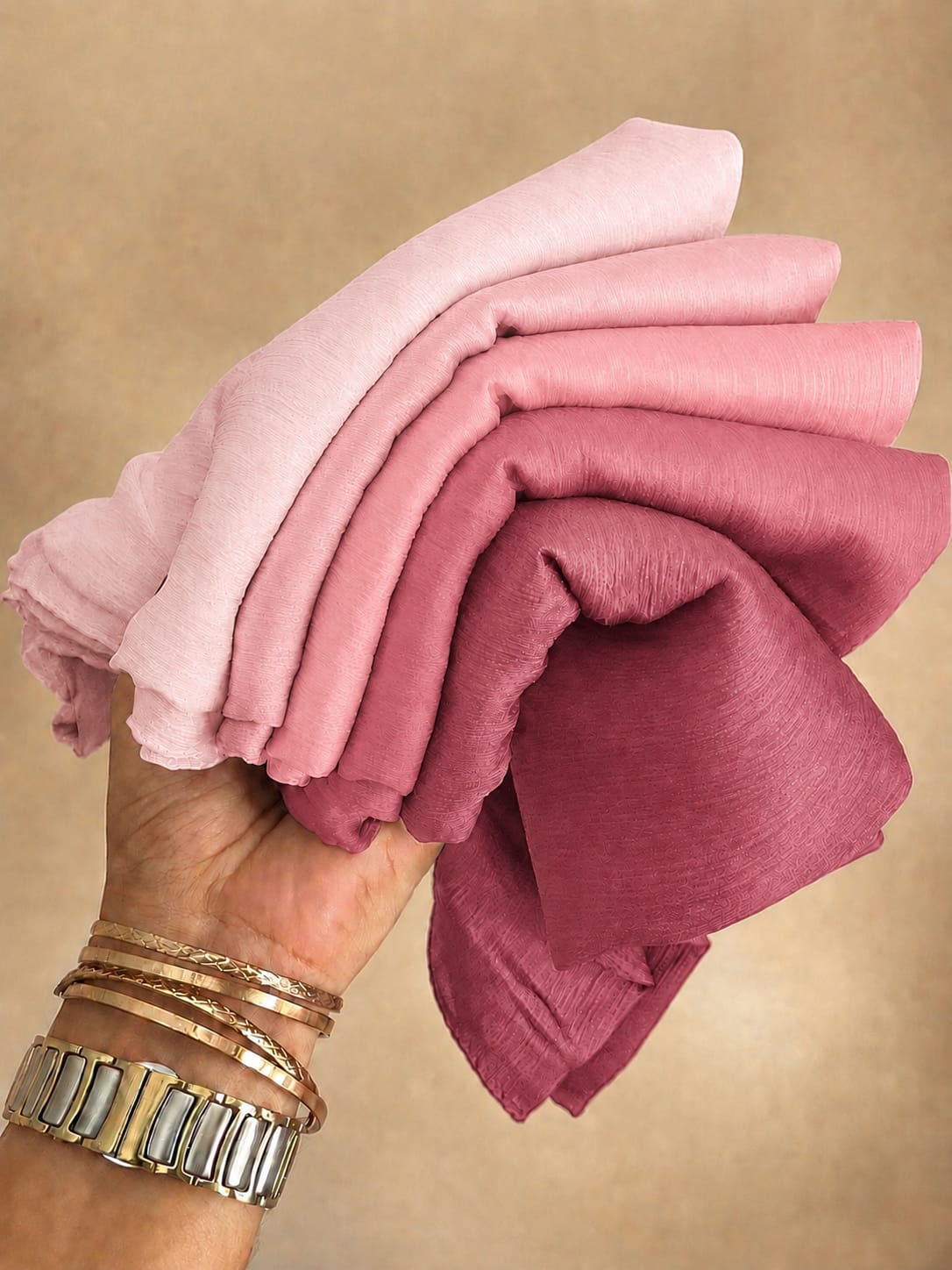 Premium Muna Satin Hijab combo pack of 5 – Soft & Elegant Plain Satin Scarf