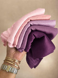 Premium Muna Satin Hijab combo pack of 5 – Soft & Elegant Plain Satin Scarf