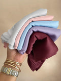 Premium Muna Satin Hijab combo pack of 5 – Soft & Elegant Plain Satin Scarf