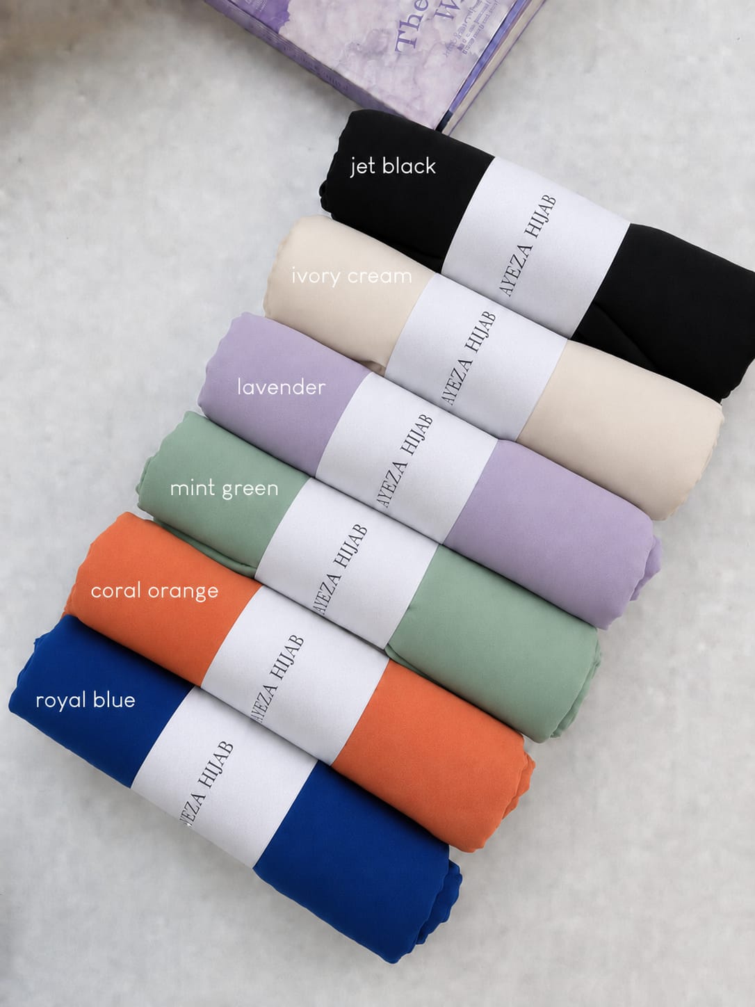 Ayeza Premium Georgette Hijab – Soft Lightweight Chiffon Scarf for Women | Breathable & Elegant Everyday Hijab | Multiple Colours