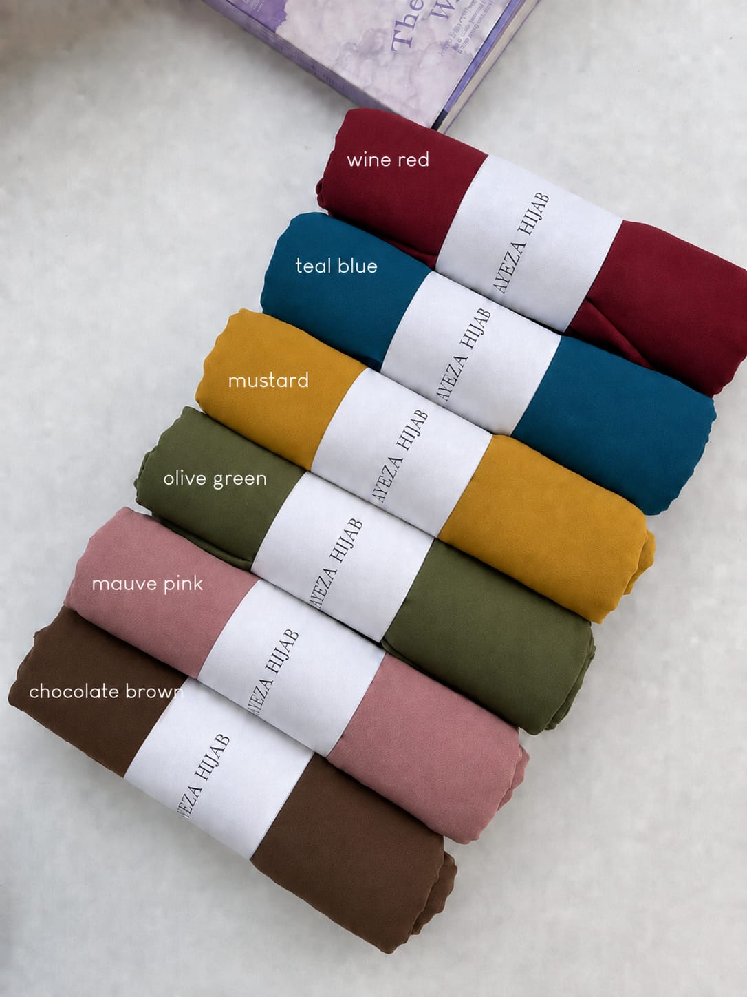 Ayeza Premium Georgette Hijab – Soft Lightweight Chiffon Scarf for Women | Breathable & Elegant Everyday Hijab | Multiple Colours