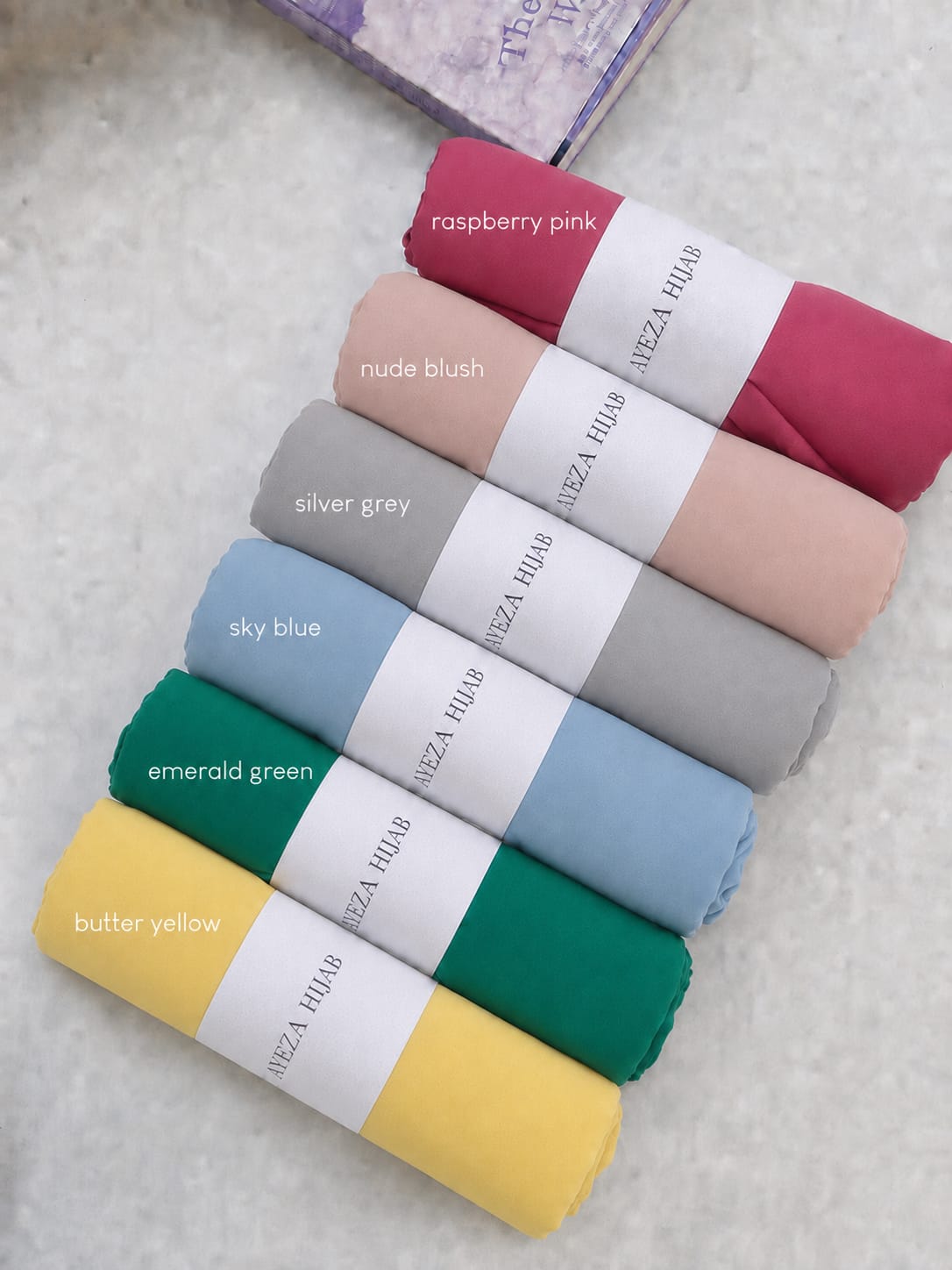 Premium Georgette Hijab – Pack of 6 Elegant Shades