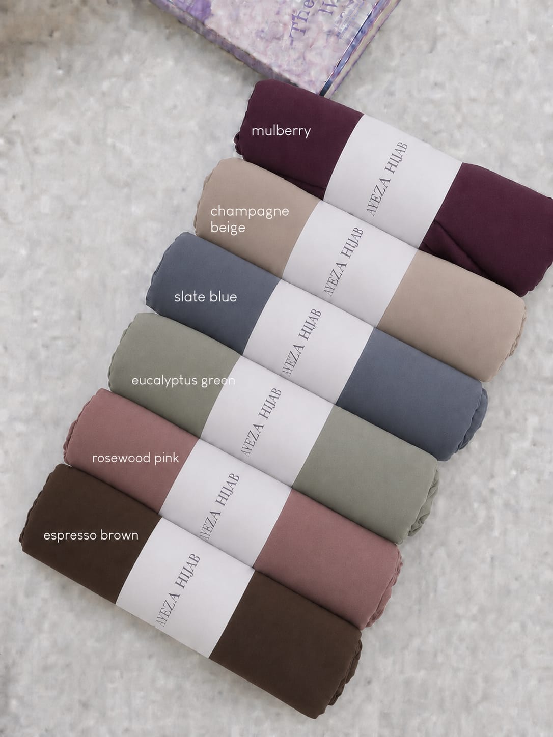 Premium Georgette Hijab – Pack of 6 Elegant Shades