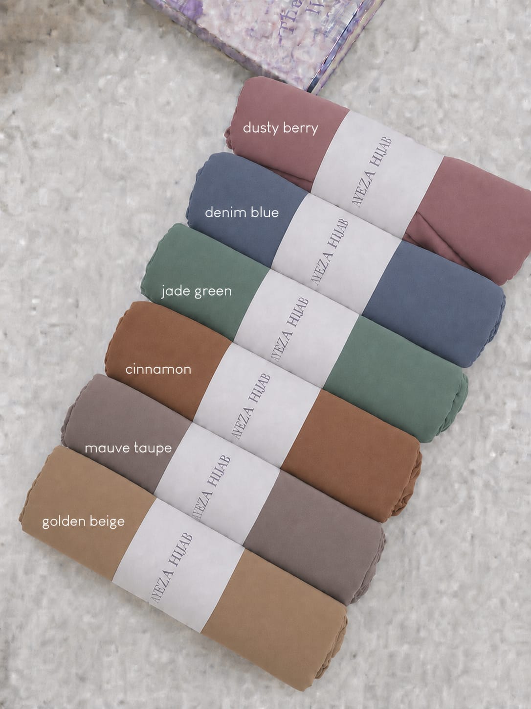 Premium Georgette Hijab – Pack of 6 Elegant Shades