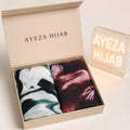 Marble Print Hijab Gift Hamper – Pack of 2 Premium Printed Hijabs