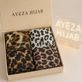 Premium Tiger & Leopard Print Hijab Gift Hamper – Pack of 4 Premium Printed Ayeza hijab Hijabs