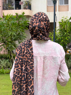 Women’s Leopard Print Chiffon Hijab – 175 × 75 cm