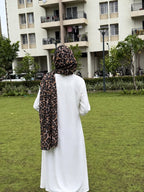 Women’s tiger leopard print Brown & Black Animal Print Chiffon Hijab Scarf, Lightweight Printed Headscarf for Daily & Party Wear – 175 × 75 cm