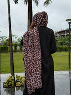 Brown Tiger Print Chiffon Hijab (175 x 75 cm)