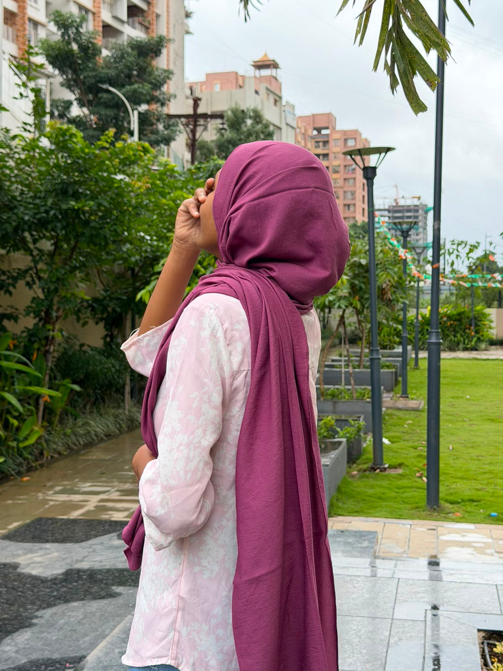 Modal Cotton Hijab | maroon colour| 2 Meter