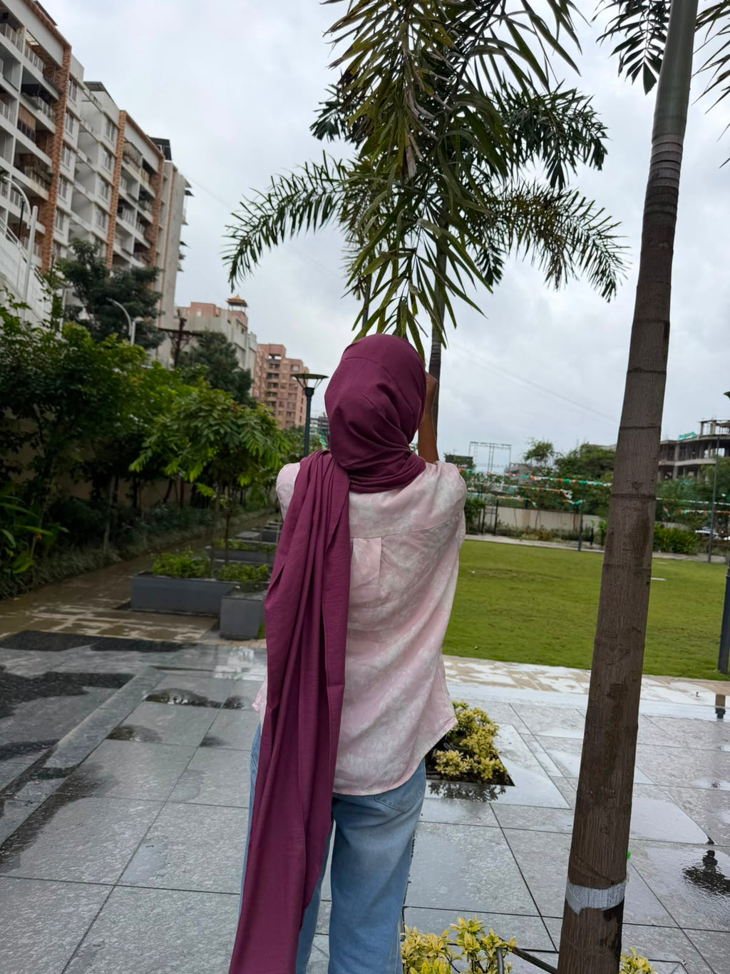 Modal Cotton Hijab | maroon colour| 2 Meter