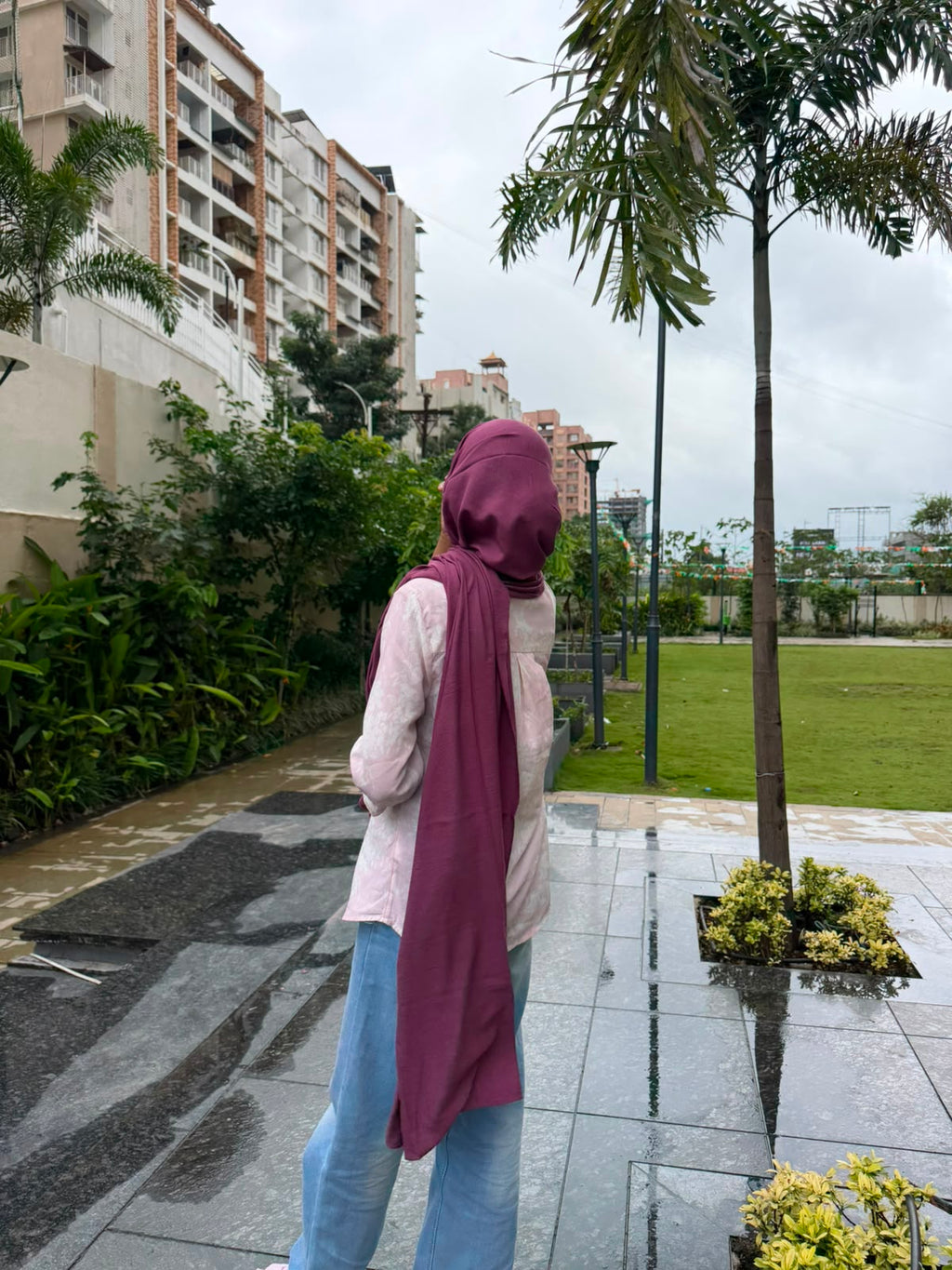 Modal Cotton Hijab | maroon colour| 2 Meter