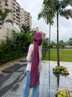 Modal Cotton Hijab | maroon colour| 2 Meter