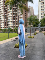 Modal Cotton Hijab | Dark denim colour| 2 Meter