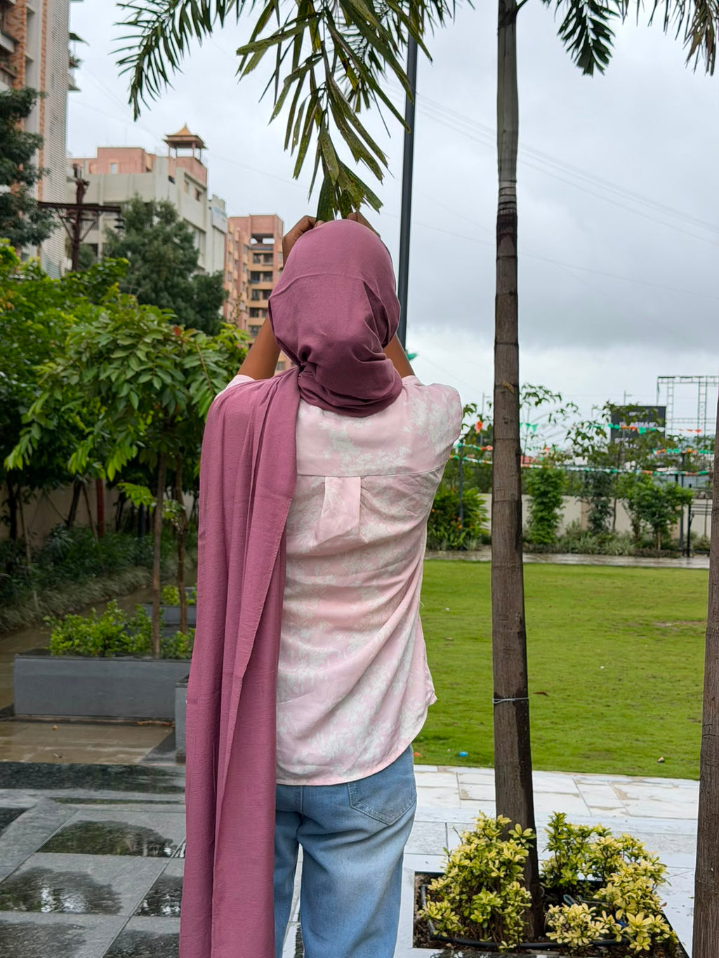Modal Cotton Hijab | light mauve | 2 Meter